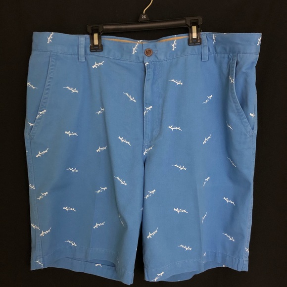 Izod Saltwater Men's Shorts Sharks 38 W Blue - Picture 1 of 8